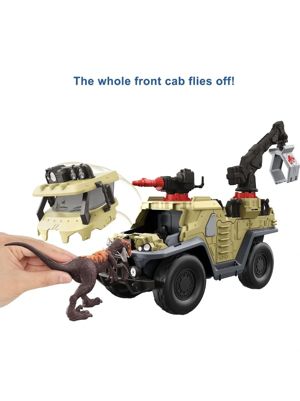 Jurassic World Capture 'N Crush Action Truck - Olive Green & Gray
